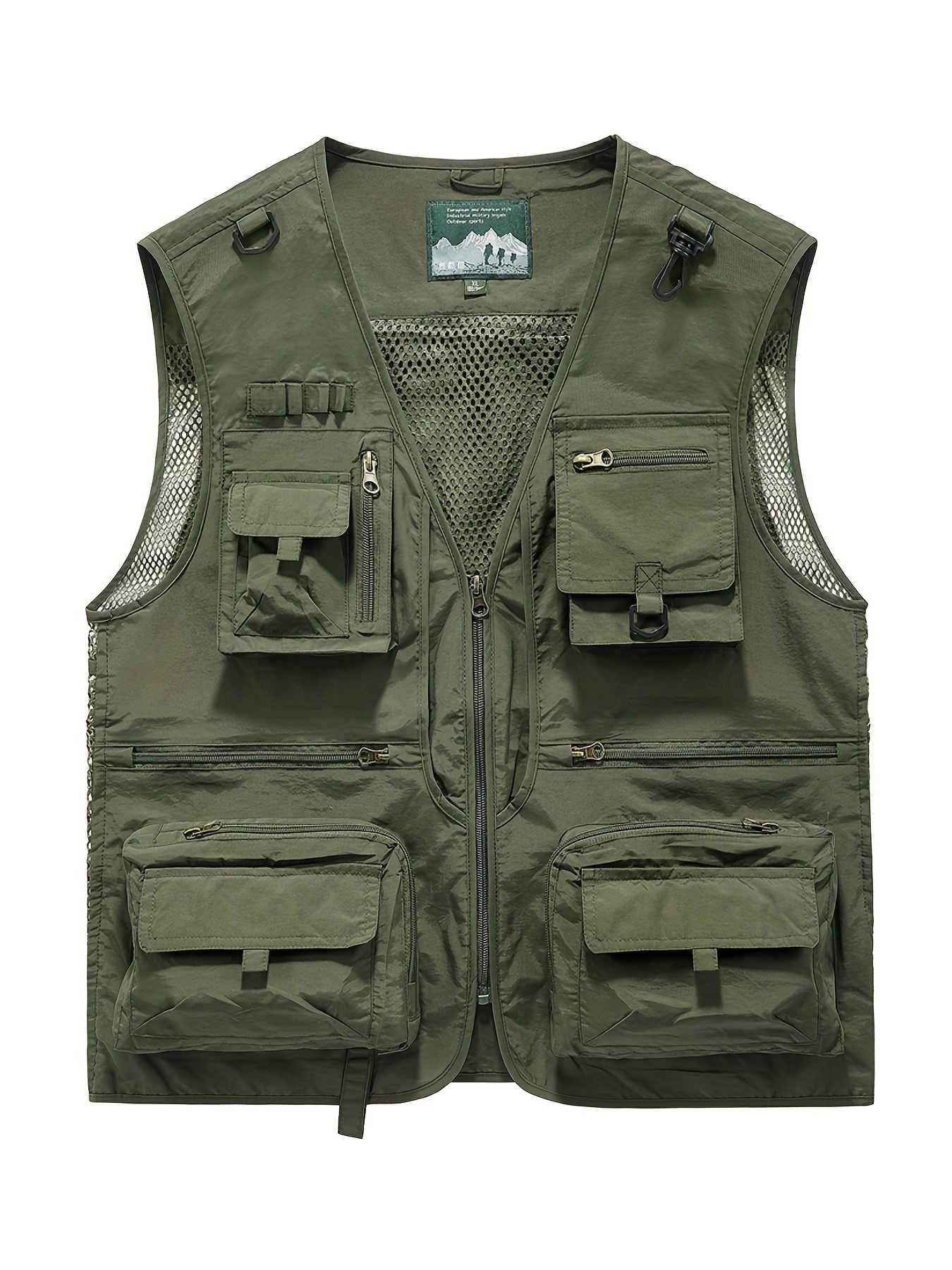 mens summer casual travels vests with multi pockets comfy breathable tops for fishing climbing details 10