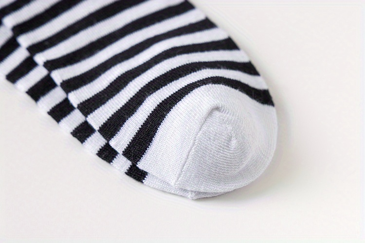 5 pairs cute cow print socks comfy breathable striped ankle socks womens stockings hosiery details 18